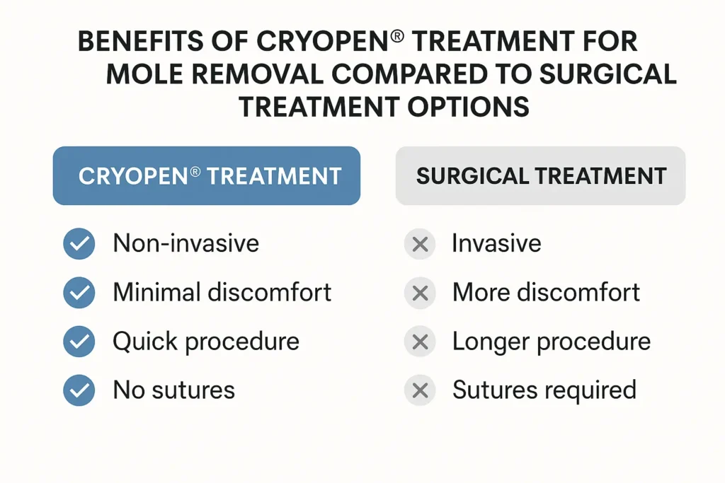 Benefits of facial mole removal Stratford-upon-Avon - call our team today to book a consultation